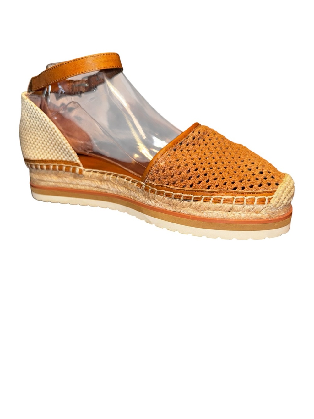 Vince Camuto Crochet Platform Spiral Sandal Tan Size 10 Women’s